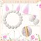11.8-Inch Easter Bunny Pom Pom Wreath – Front Door & Wall Decor with Yarn Bunny Ears, Indoor & Outdoor Spring Easter Decoration